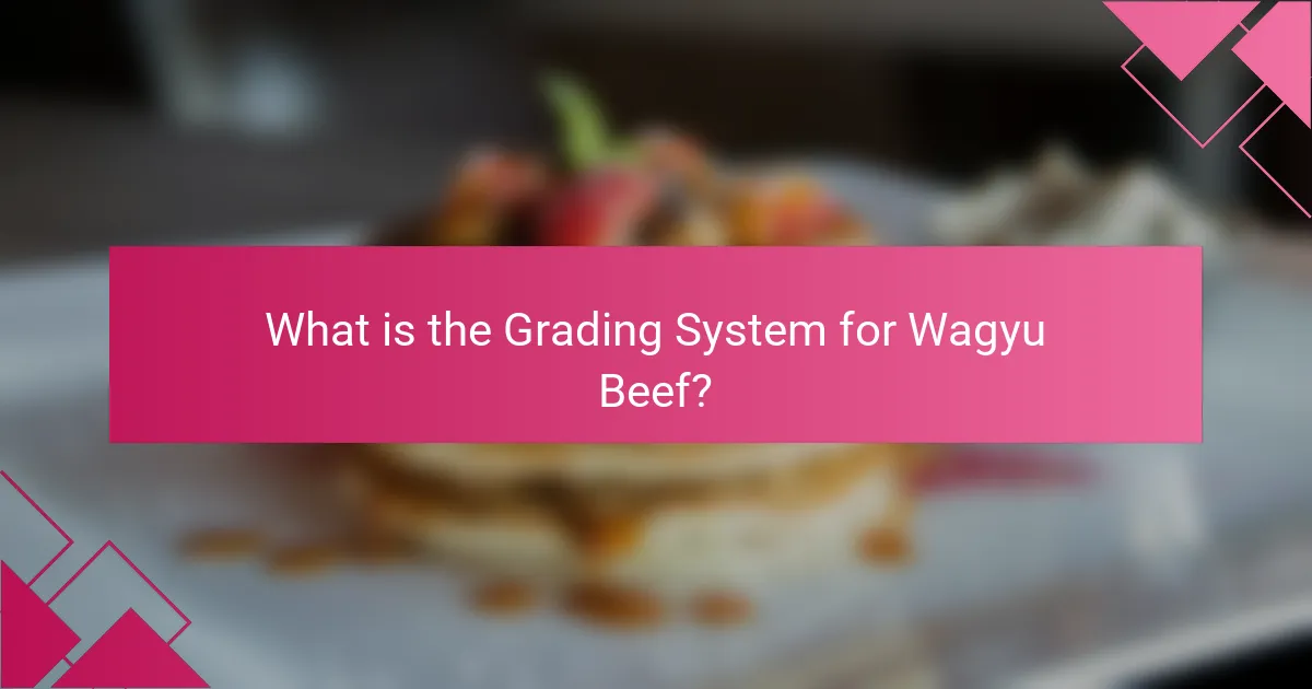 What is the Grading System for Wagyu Beef?
